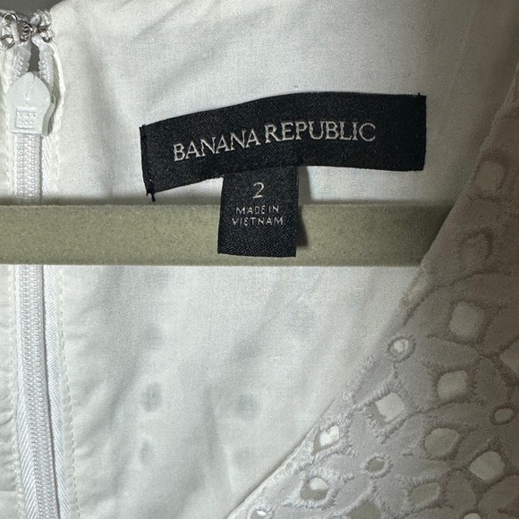 White Eyelet Crochet Peplum Sleeveless V-neck Dress Size Small Cottagecore - Picture 7 of 9